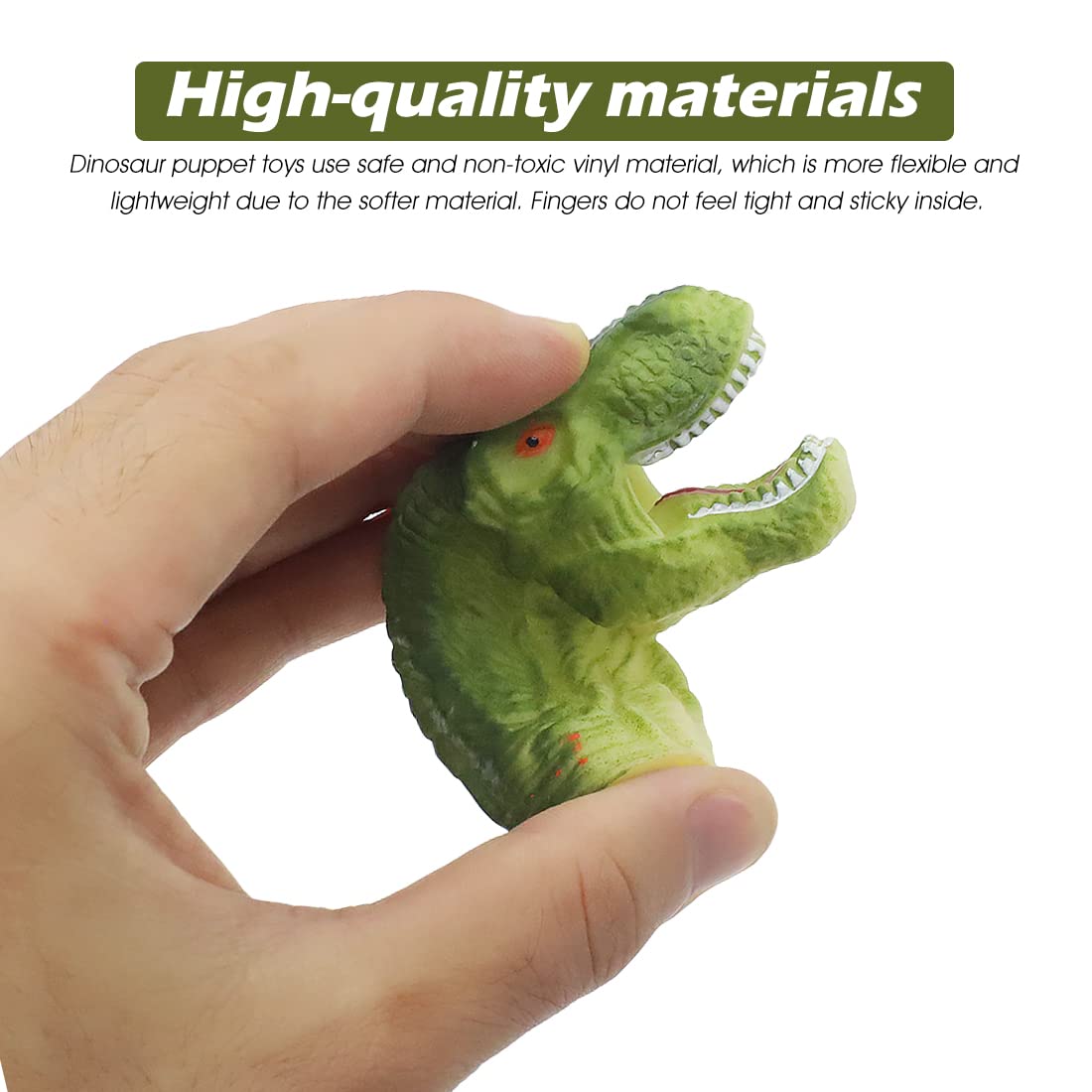 PATPAT Dinosaur Toys for Kids, 5 Pcs Dinosaur Finger Puppets for Kids, Soft Vinyl Dinosaur Head Finger Toys, Animal Hand Puppet Bulk Birthday Party Supplies Favors Decorations Gifts for Boys Girls 3+ PATPAT Dinosaur Toys for Kids, 5 Pcs Dinosaur Finger Puppets for Kids, Soft Vinyl Dinosaur Head Finger Toys, Animal Hand Puppet Bulk Birthday Party Supplies Favors Decorations Gifts for Boys Girls 3+